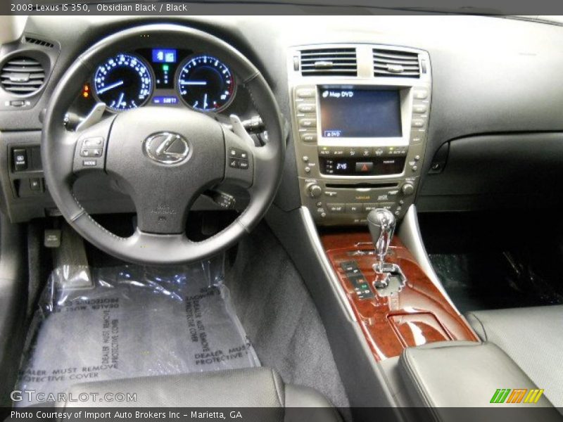 Obsidian Black / Black 2008 Lexus IS 350