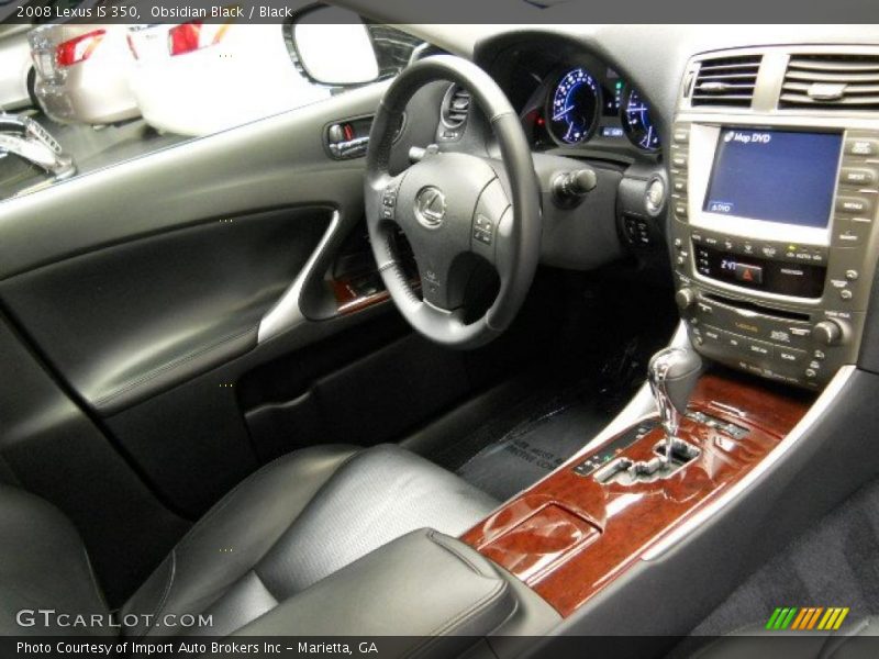 Obsidian Black / Black 2008 Lexus IS 350