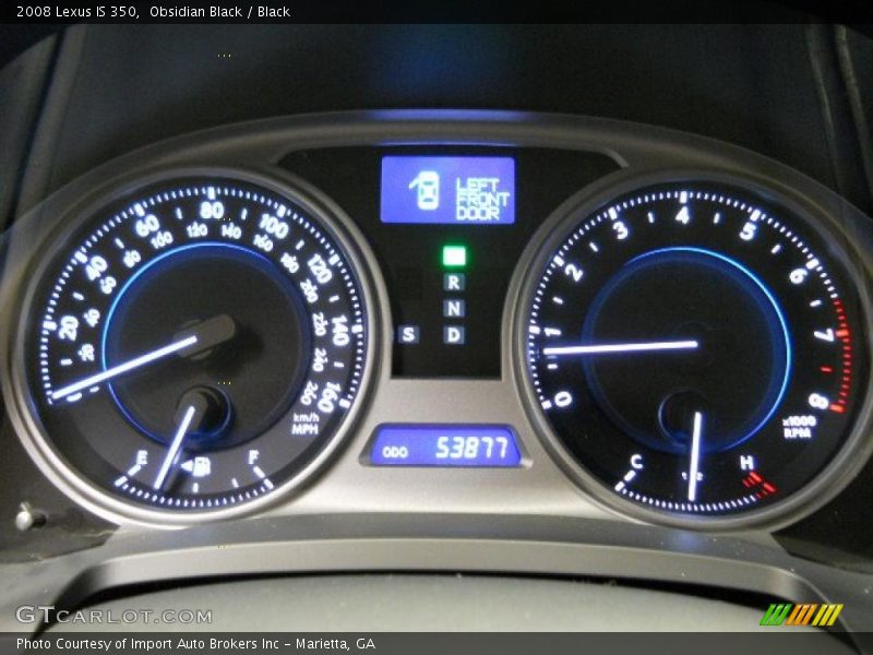 Obsidian Black / Black 2008 Lexus IS 350