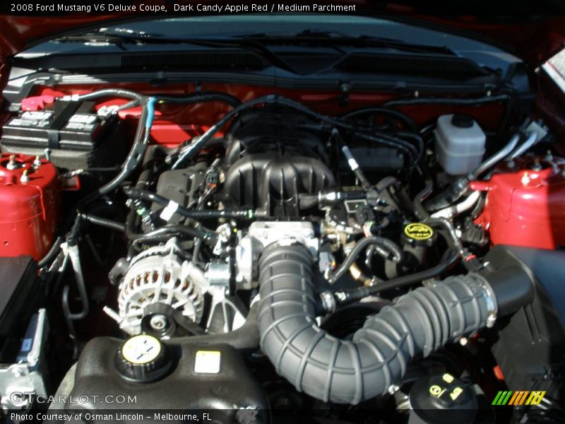 Dark Candy Apple Red / Medium Parchment 2008 Ford Mustang V6 Deluxe Coupe
