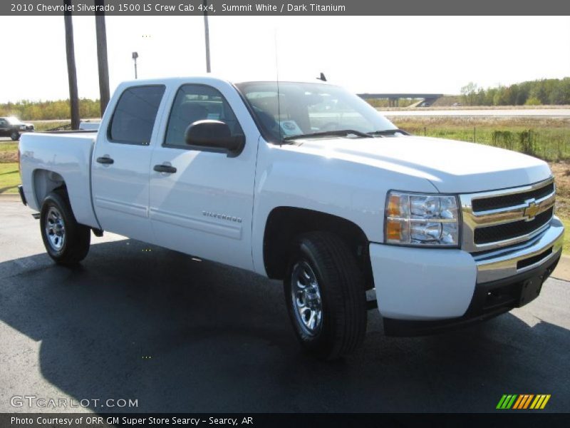 Summit White / Dark Titanium 2010 Chevrolet Silverado 1500 LS Crew Cab 4x4