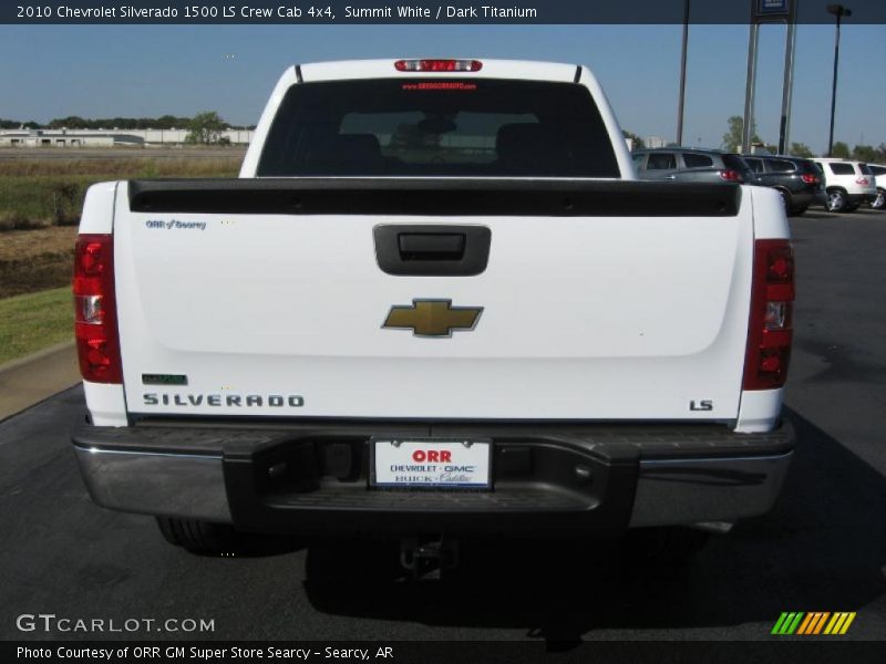 Summit White / Dark Titanium 2010 Chevrolet Silverado 1500 LS Crew Cab 4x4