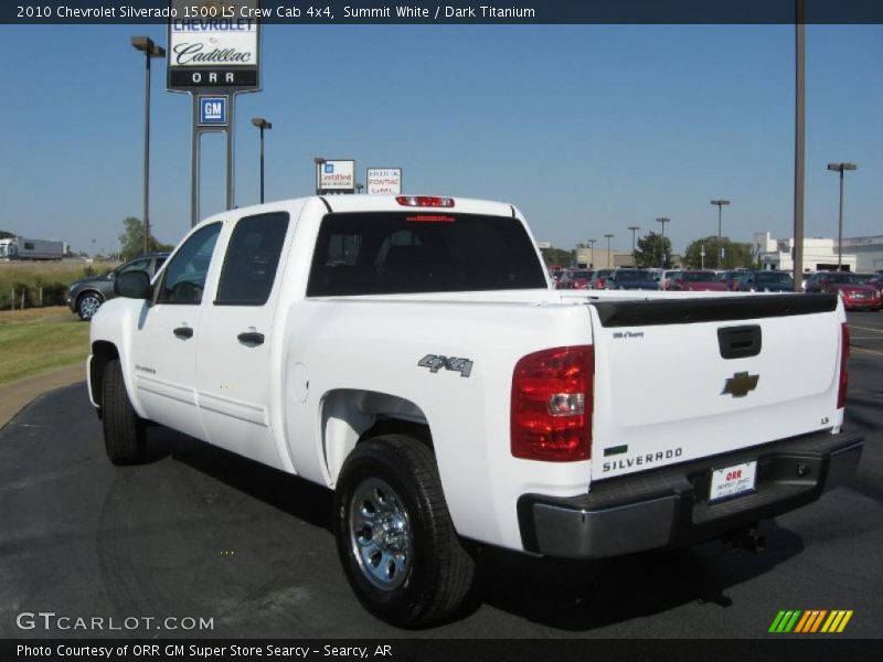 Summit White / Dark Titanium 2010 Chevrolet Silverado 1500 LS Crew Cab 4x4
