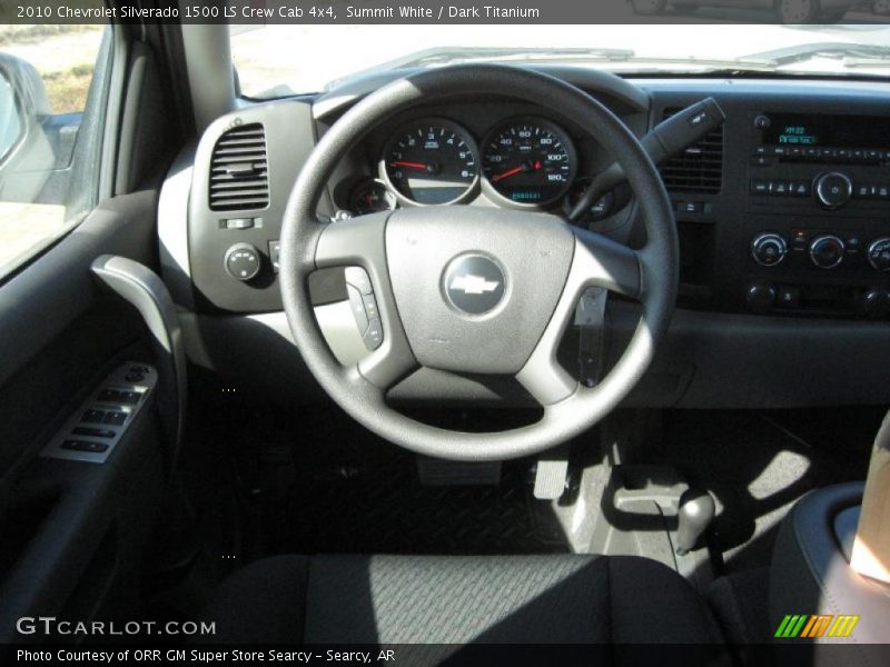 Summit White / Dark Titanium 2010 Chevrolet Silverado 1500 LS Crew Cab 4x4