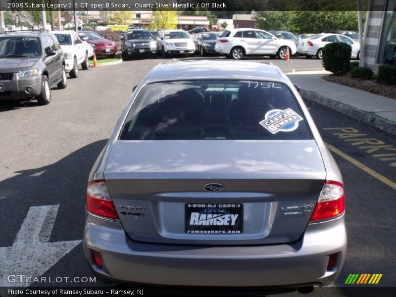 Quartz Silver Metallic / Off Black 2008 Subaru Legacy 2.5 GT spec.B Sedan