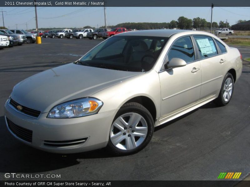 Gold Mist Metallic / Neutral 2011 Chevrolet Impala LS