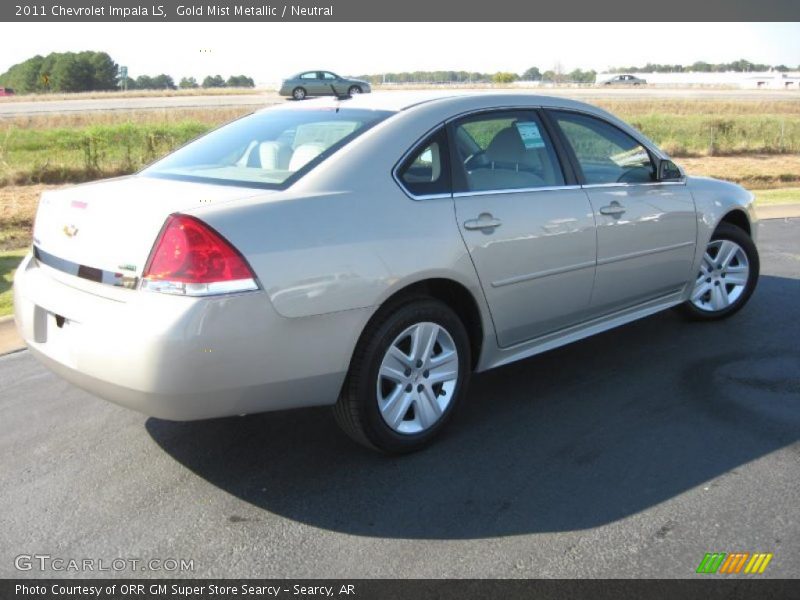 Gold Mist Metallic / Neutral 2011 Chevrolet Impala LS