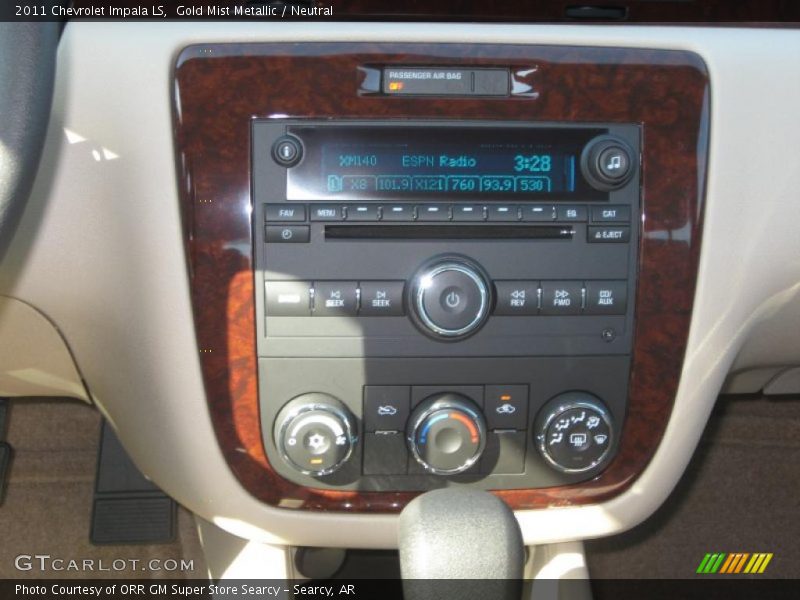 Gold Mist Metallic / Neutral 2011 Chevrolet Impala LS