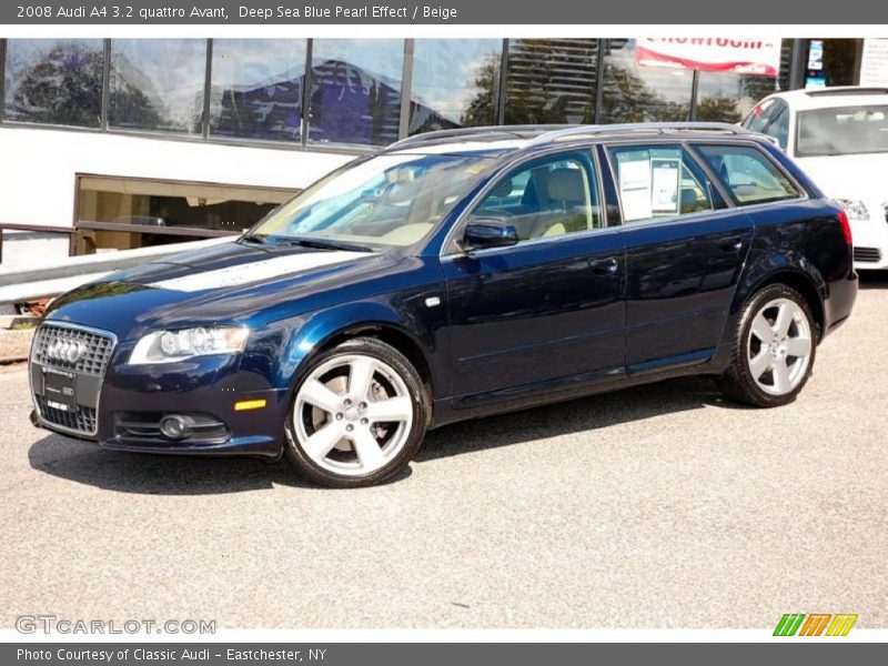 Deep Sea Blue Pearl Effect / Beige 2008 Audi A4 3.2 quattro Avant