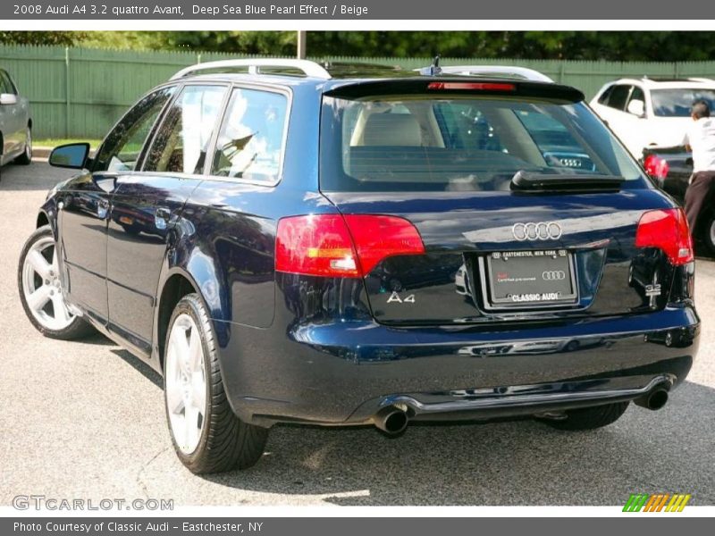 Deep Sea Blue Pearl Effect / Beige 2008 Audi A4 3.2 quattro Avant