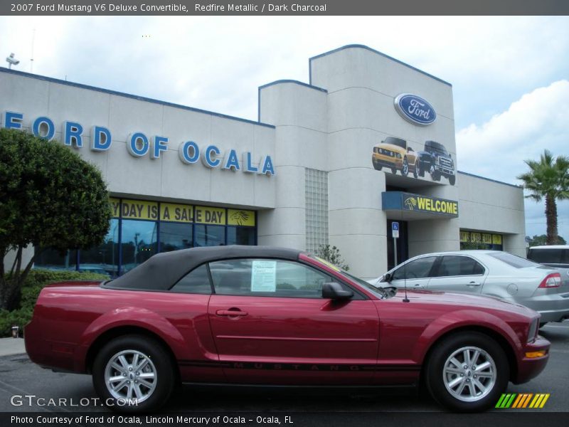 Redfire Metallic / Dark Charcoal 2007 Ford Mustang V6 Deluxe Convertible