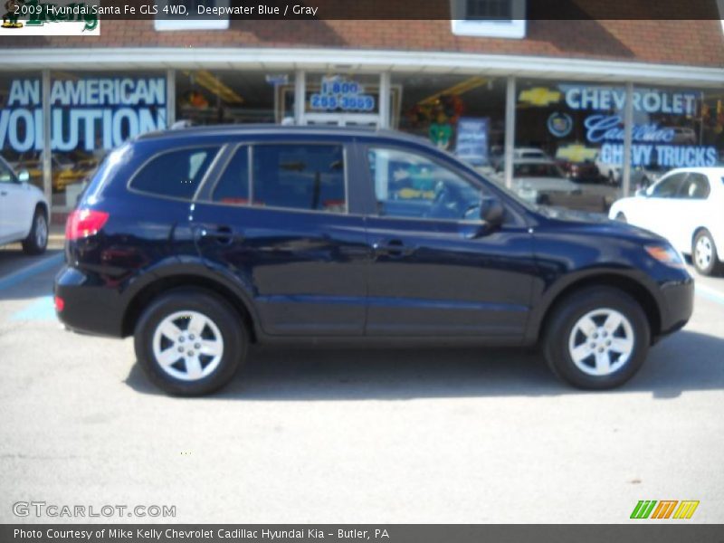 Deepwater Blue / Gray 2009 Hyundai Santa Fe GLS 4WD