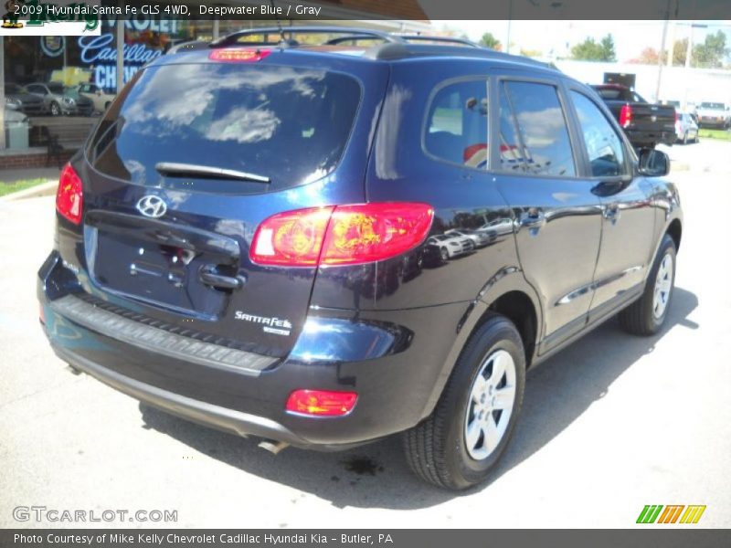 Deepwater Blue / Gray 2009 Hyundai Santa Fe GLS 4WD