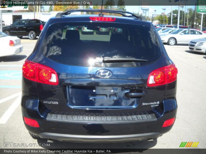 Deepwater Blue / Gray 2009 Hyundai Santa Fe GLS 4WD