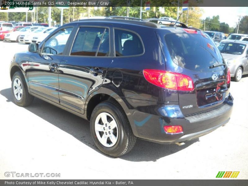 Deepwater Blue / Gray 2009 Hyundai Santa Fe GLS 4WD