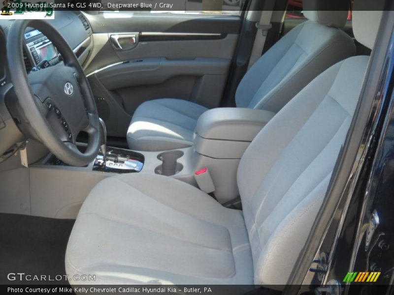 Deepwater Blue / Gray 2009 Hyundai Santa Fe GLS 4WD