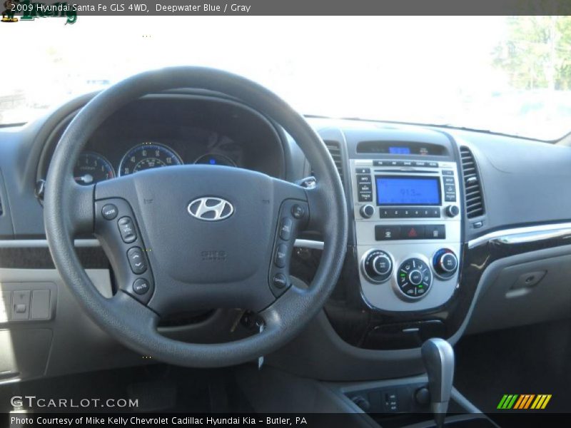 Deepwater Blue / Gray 2009 Hyundai Santa Fe GLS 4WD