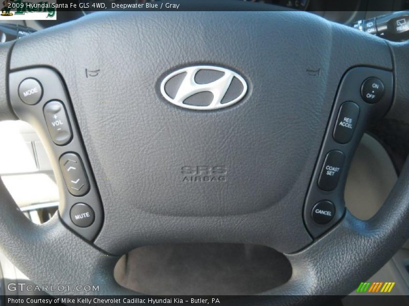 Deepwater Blue / Gray 2009 Hyundai Santa Fe GLS 4WD