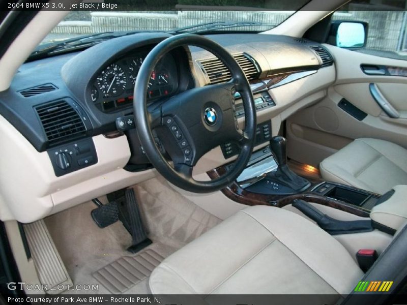 Jet Black / Beige 2004 BMW X5 3.0i