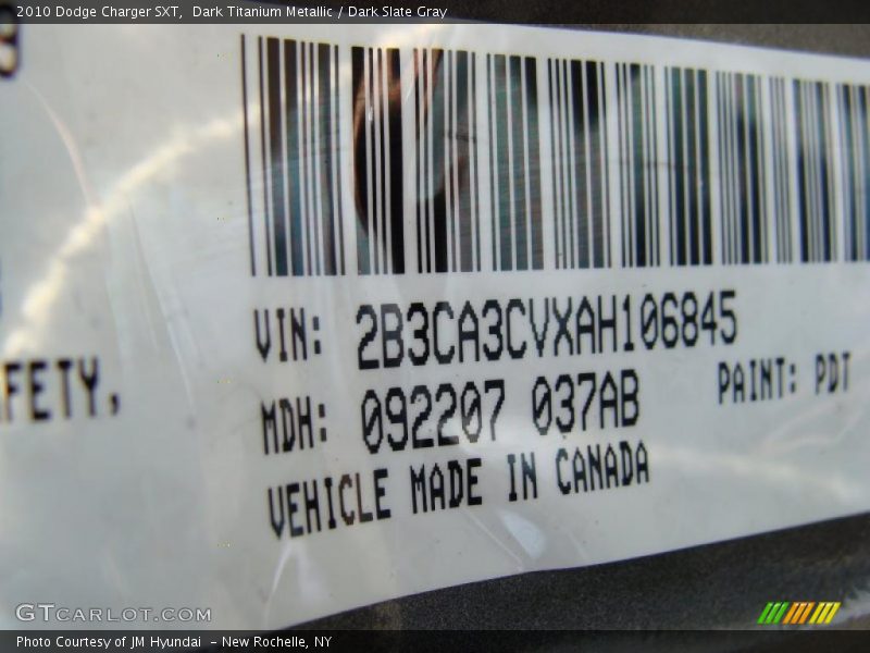 Dark Titanium Metallic / Dark Slate Gray 2010 Dodge Charger SXT
