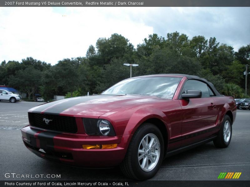 Redfire Metallic / Dark Charcoal 2007 Ford Mustang V6 Deluxe Convertible