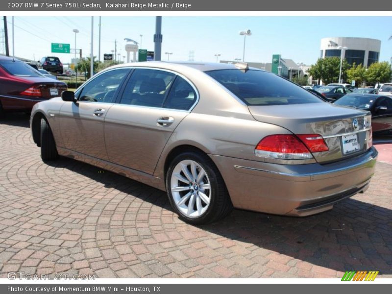 Kalahari Beige Metallic / Beige 2007 BMW 7 Series 750Li Sedan