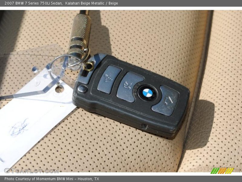 Kalahari Beige Metallic / Beige 2007 BMW 7 Series 750Li Sedan