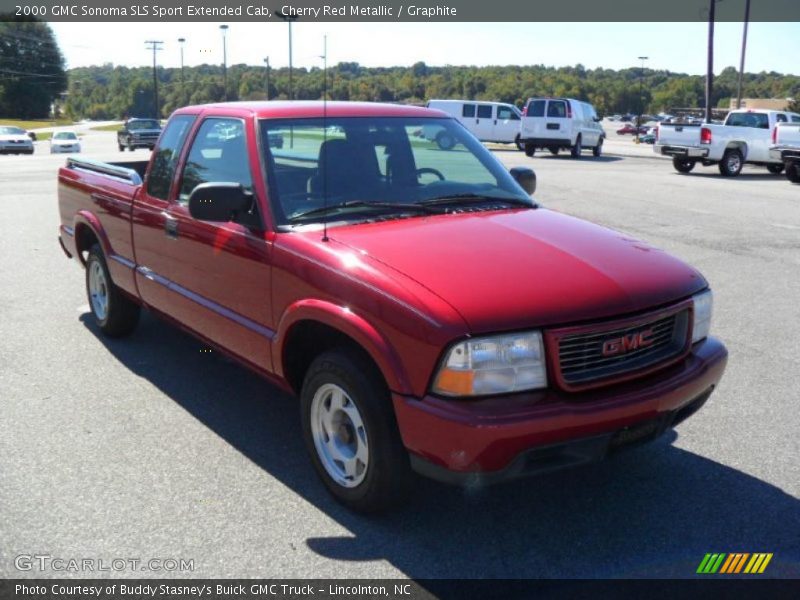 Cherry Red Metallic / Graphite 2000 GMC Sonoma SLS Sport Extended Cab