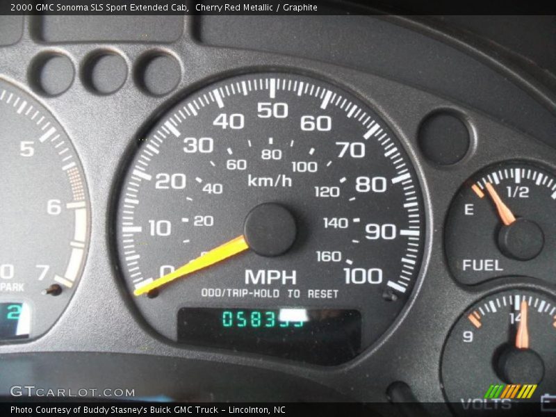Cherry Red Metallic / Graphite 2000 GMC Sonoma SLS Sport Extended Cab