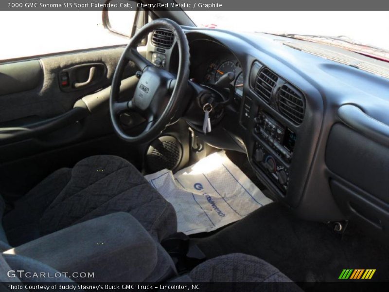 Cherry Red Metallic / Graphite 2000 GMC Sonoma SLS Sport Extended Cab