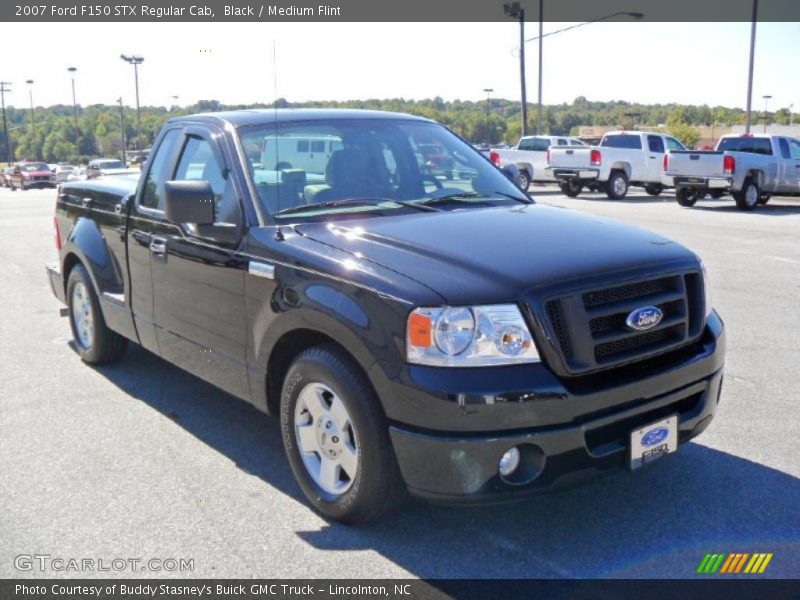 Black / Medium Flint 2007 Ford F150 STX Regular Cab