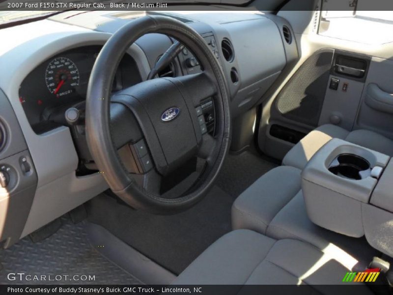 Black / Medium Flint 2007 Ford F150 STX Regular Cab