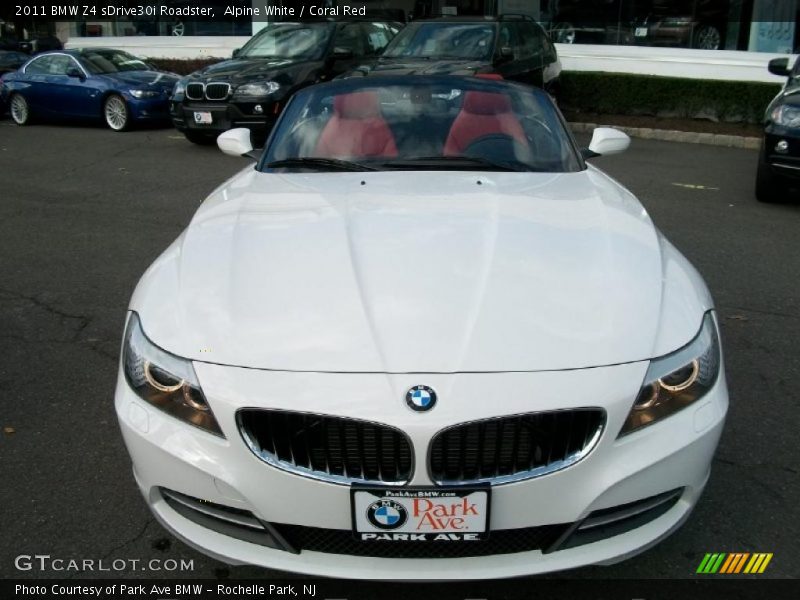 Alpine White / Coral Red 2011 BMW Z4 sDrive30i Roadster