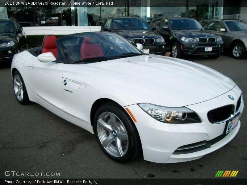 Alpine White / Coral Red 2011 BMW Z4 sDrive30i Roadster