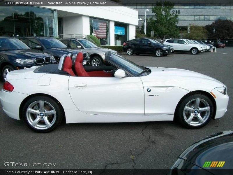 Alpine White / Coral Red 2011 BMW Z4 sDrive30i Roadster