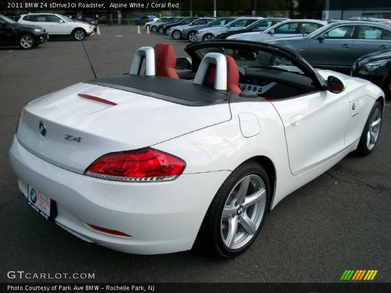 Alpine White / Coral Red 2011 BMW Z4 sDrive30i Roadster