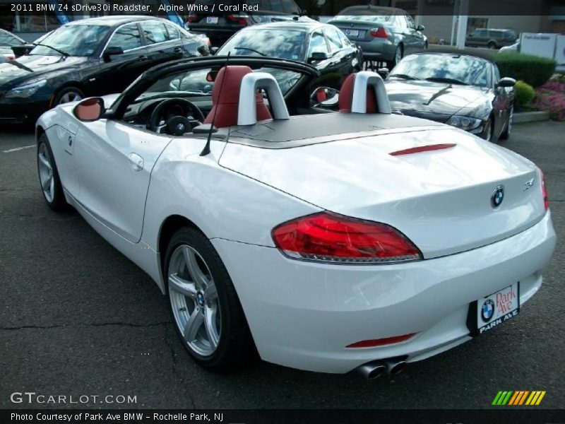 Alpine White / Coral Red 2011 BMW Z4 sDrive30i Roadster