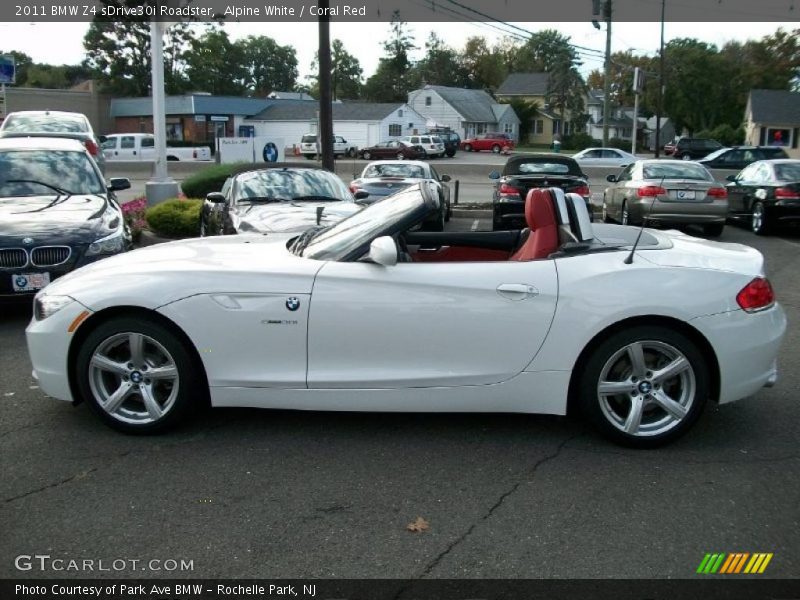 Alpine White / Coral Red 2011 BMW Z4 sDrive30i Roadster
