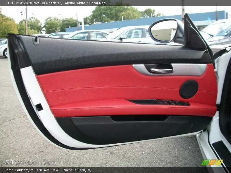 Alpine White / Coral Red 2011 BMW Z4 sDrive30i Roadster