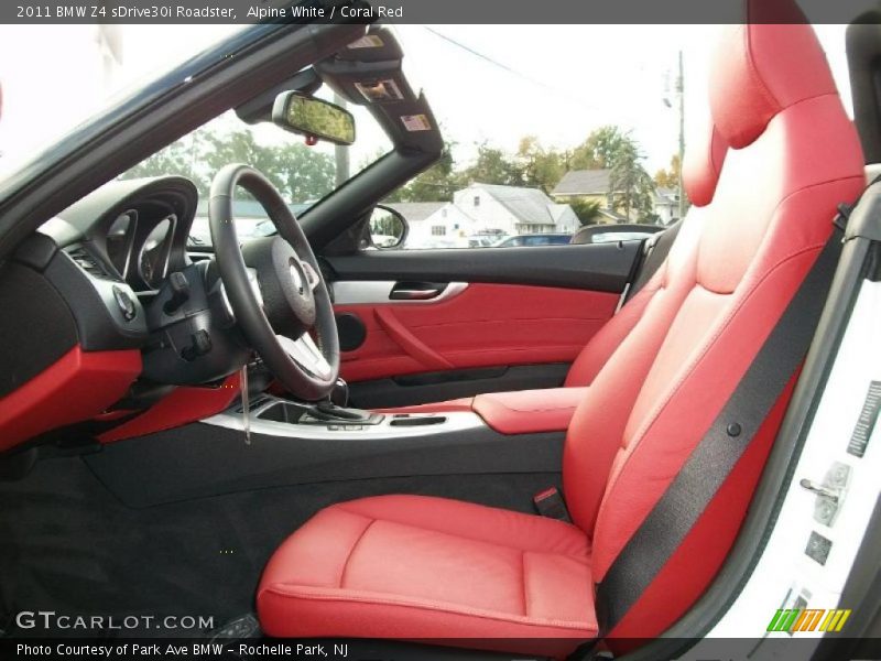 Alpine White / Coral Red 2011 BMW Z4 sDrive30i Roadster