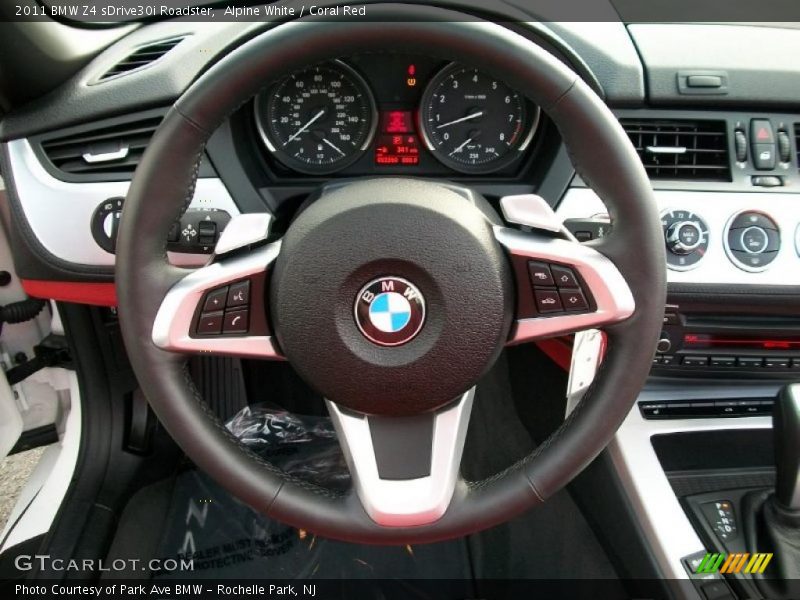 Alpine White / Coral Red 2011 BMW Z4 sDrive30i Roadster