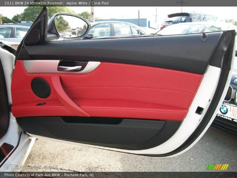 Alpine White / Coral Red 2011 BMW Z4 sDrive30i Roadster