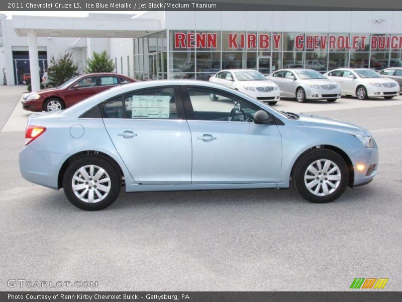 Ice Blue Metallic / Jet Black/Medium Titanium 2011 Chevrolet Cruze LS