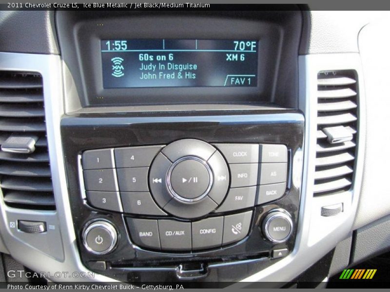 Ice Blue Metallic / Jet Black/Medium Titanium 2011 Chevrolet Cruze LS
