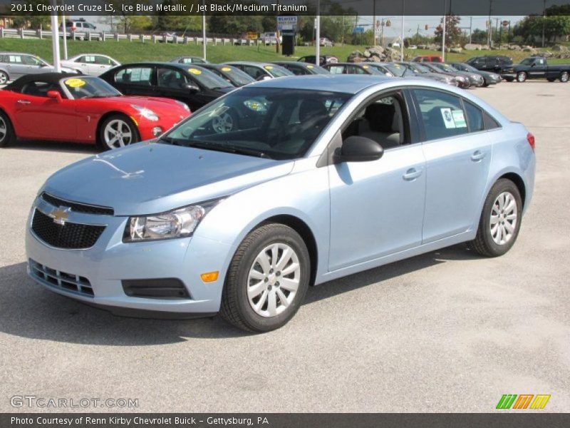 Ice Blue Metallic / Jet Black/Medium Titanium 2011 Chevrolet Cruze LS