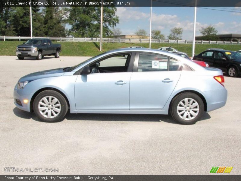 Ice Blue Metallic / Jet Black/Medium Titanium 2011 Chevrolet Cruze LS