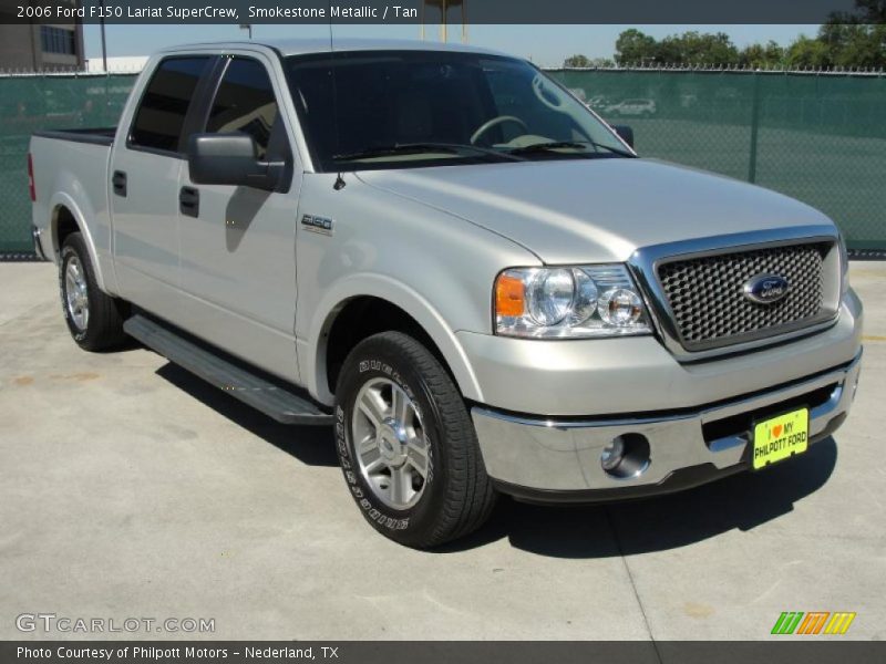 Smokestone Metallic / Tan 2006 Ford F150 Lariat SuperCrew