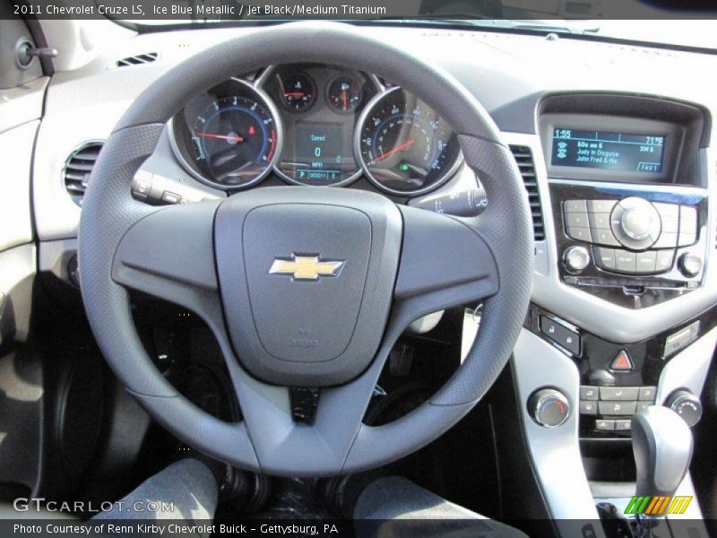 Ice Blue Metallic / Jet Black/Medium Titanium 2011 Chevrolet Cruze LS