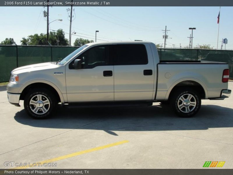 Smokestone Metallic / Tan 2006 Ford F150 Lariat SuperCrew