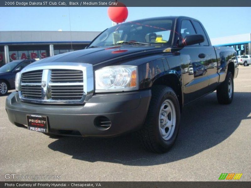 Black / Medium Slate Gray 2006 Dodge Dakota ST Club Cab
